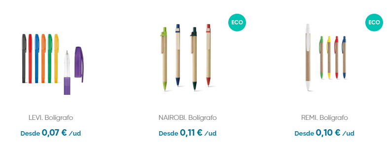 bolígrafos personalizados