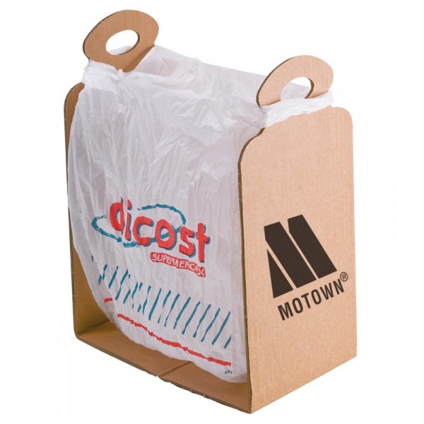 Soporte de cartón reutilizable para bolsas 