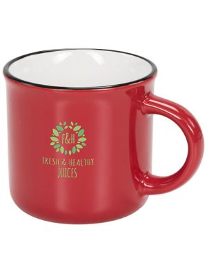 taza de cerámica de 310 ml lakeview burgundy/blanco vista1