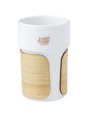 Vaso de 340 ml con funda de bambú 