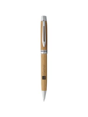 bolígrafo de bambú jakarta burgundy/blanco vista1