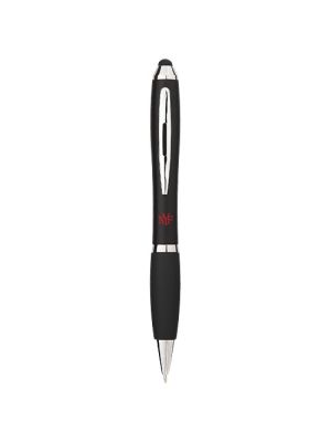 bolígrafo stylus de color con empuñadura negra nash burgundy/blanco vista1