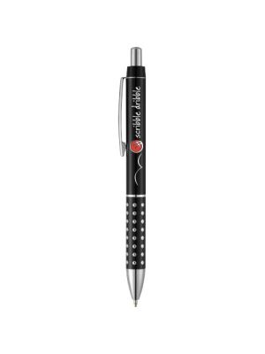 bolígrafo con empuñadura de aluminio bling burgundy/blanco vista1