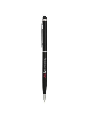 bolígrafo stylus de aluminio “joyce” burgundy/blanco vista1