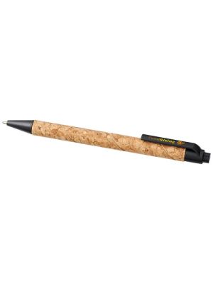 bolígrafo de corcho y paja de trigo midar burgundy/blanco vista1
