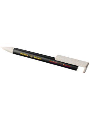 bolígrafo de paja de trigo y soporte para teléfono medan burgundy/blanco vista1