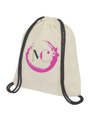 mochila de cuerdas de colores de algodón de 100 g/m² 5l oregon burgundy/blanco vista1