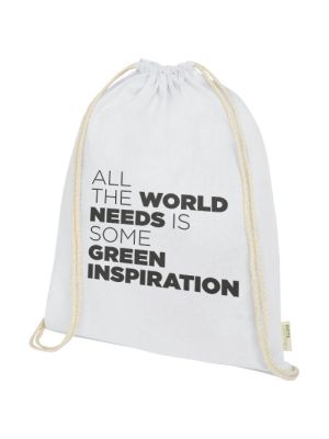 mochila de cuerdas de algodón orgánico gots de 100 g/m² 5l orissa burgundy/blanco vista1