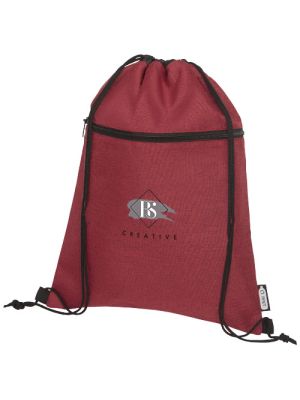 mochila de cuerdas de pet reciclado 5l ross burgundy/blanco vista1