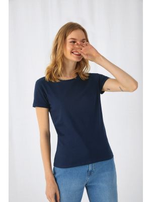 camiseta #e150 mujer manga corta burgundy/blanco vista1