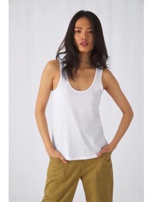 camiseta orgánica inspire sin mangas mujer sin mangas burgundy/blanco vista1
