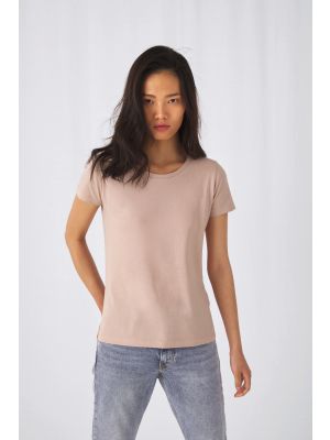 camiseta organic inspire mujer manga corta burgundy/blanco vista1