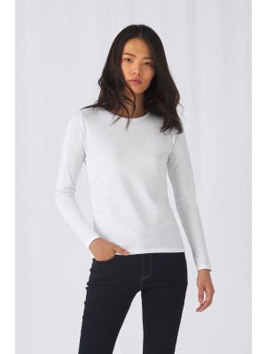 camiseta #e190 manga larga mujer manga larga burgundy/blanco vista1