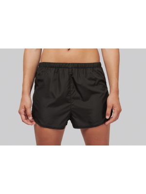 shorts running mujer burgundy/blanco vista1