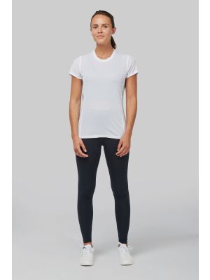 camiseta de deporte mujer manga corta burgundy/blanco vista1
