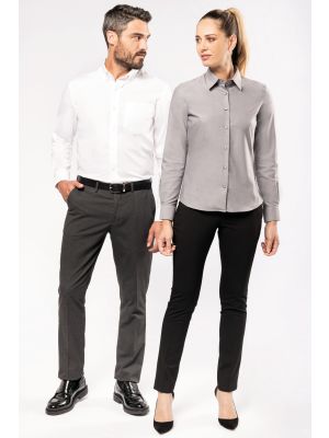 camisa oxford manga larga mujer manga larga  vista1