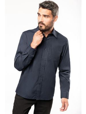 camisa popelina manga larga hombre manga larga  vista1