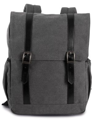 mochila de canvas con solapa  vista1