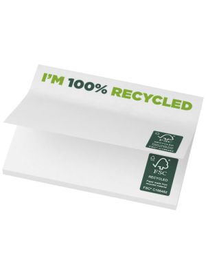 bloc de notas adhesivas de papel reciclado de 100 x 75 mm sticky-mate® burgundy/blanco vista1