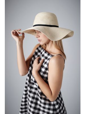 sombrero verano marbella ala ancha burgundy/blanco vista2