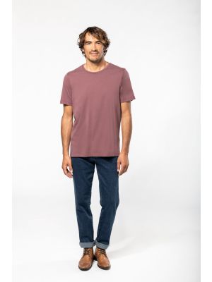 camiseta manga corta para hombre manga corta burgundy/blanco vista1