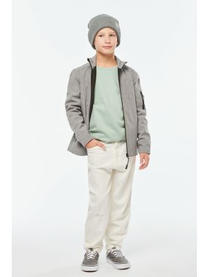 chaqueta softshell niños manga larga burgundy/blanco vista1