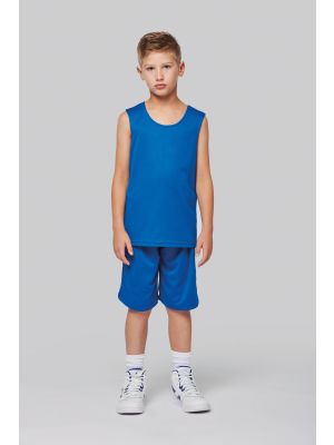 conjunto baloncesto reversible niños sin mangas burgundy/blanco vista1