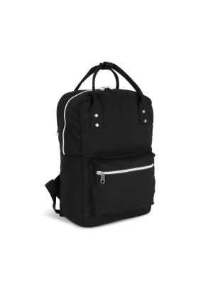 mochila de estilo urbano con asas burgundy/blanco vista2