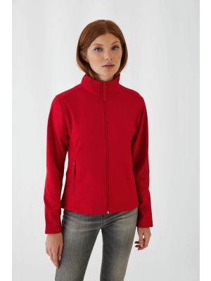 id.701 chaqueta softshell mujer manga larga burgundy/blanco vista1
