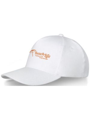 gorra de 5 paneles doyle burgundy/blanco vista1