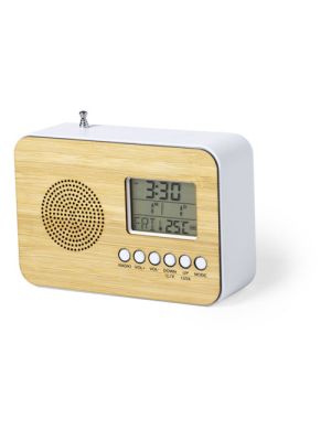 reloj radio tulax burgundy/blanco vista1