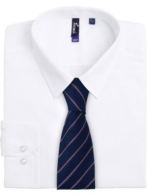 corbata «sport» a rayas burgundy/blanco vista3
