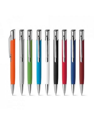 Bolígrafos básicos olaf soft de metal con logo vista 3