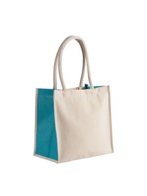 bolsa de algodón / yute de 17 l burgundy/blanco vista2