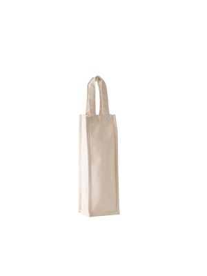 bolsa para botella de algodón canvas burgundy/blanco vista2