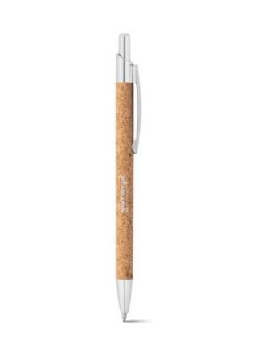 Bolígrafos básicos natura de corcho ecológico con publicidad vista 1