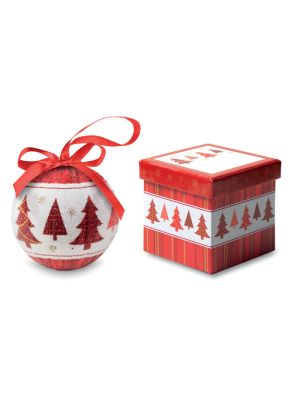 snowy bola navideña en caja burgundy/blanco vista1