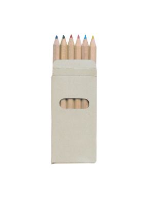abigail 6 lápices de colores en caja burgundy/blanco vista2