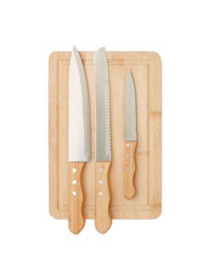 sharp chef juego tabla y cuchillos burgundy/blanco vista1