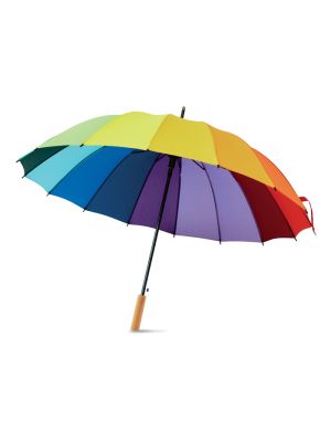 bowbrella paraguas rainbow 27 pulgadas burgundy/blanco vista2