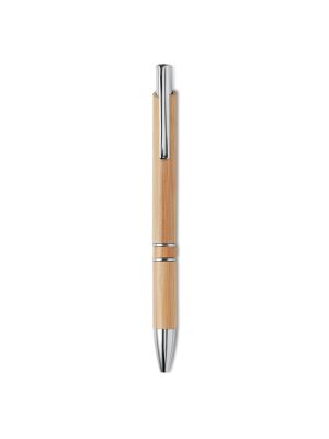 bern bamboo bolígrafo pulsador bambú burgundy/blanco vista1