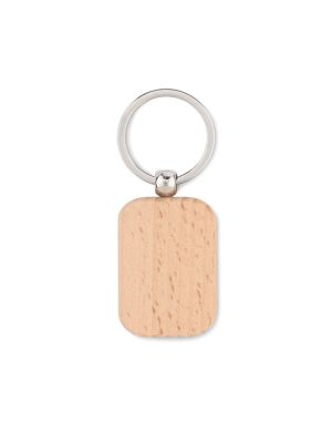 poty wood llavero rectangular burgundy/blanco vista1