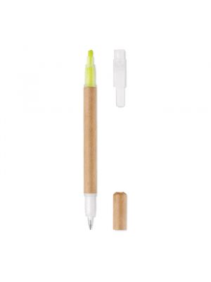 Bolígrafos personalizados duo de varios materiales vista 1