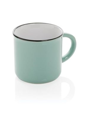 taza de cerámica vintage burgundy/blanco vista1