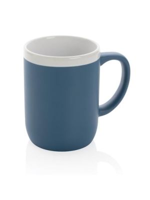 taza de cerámica con borde blanco burgundy/blanco vista1