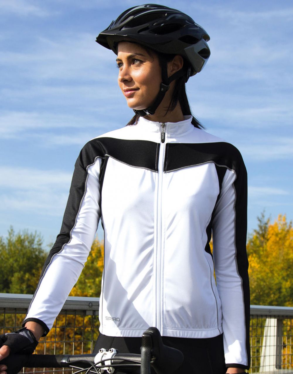 Equipaciones deportivas result top ciclismo manga larga mujer con publicidad vista 3