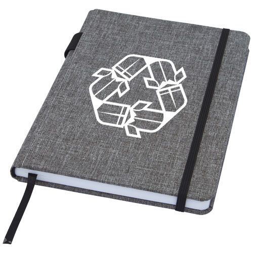 libreta de tamaño a5 de pet reciclado orin burgundy/blanco vista1