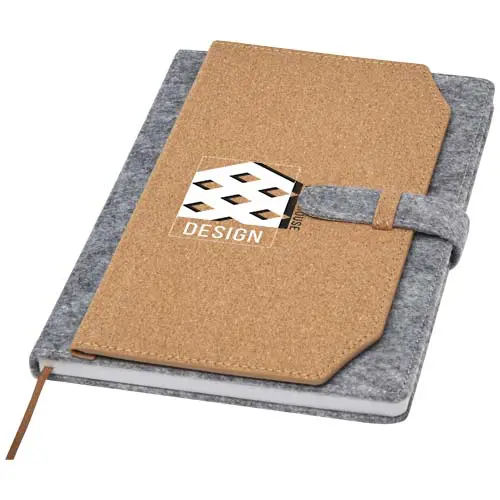 Libreta A5 de corcho y fieltro reciclado