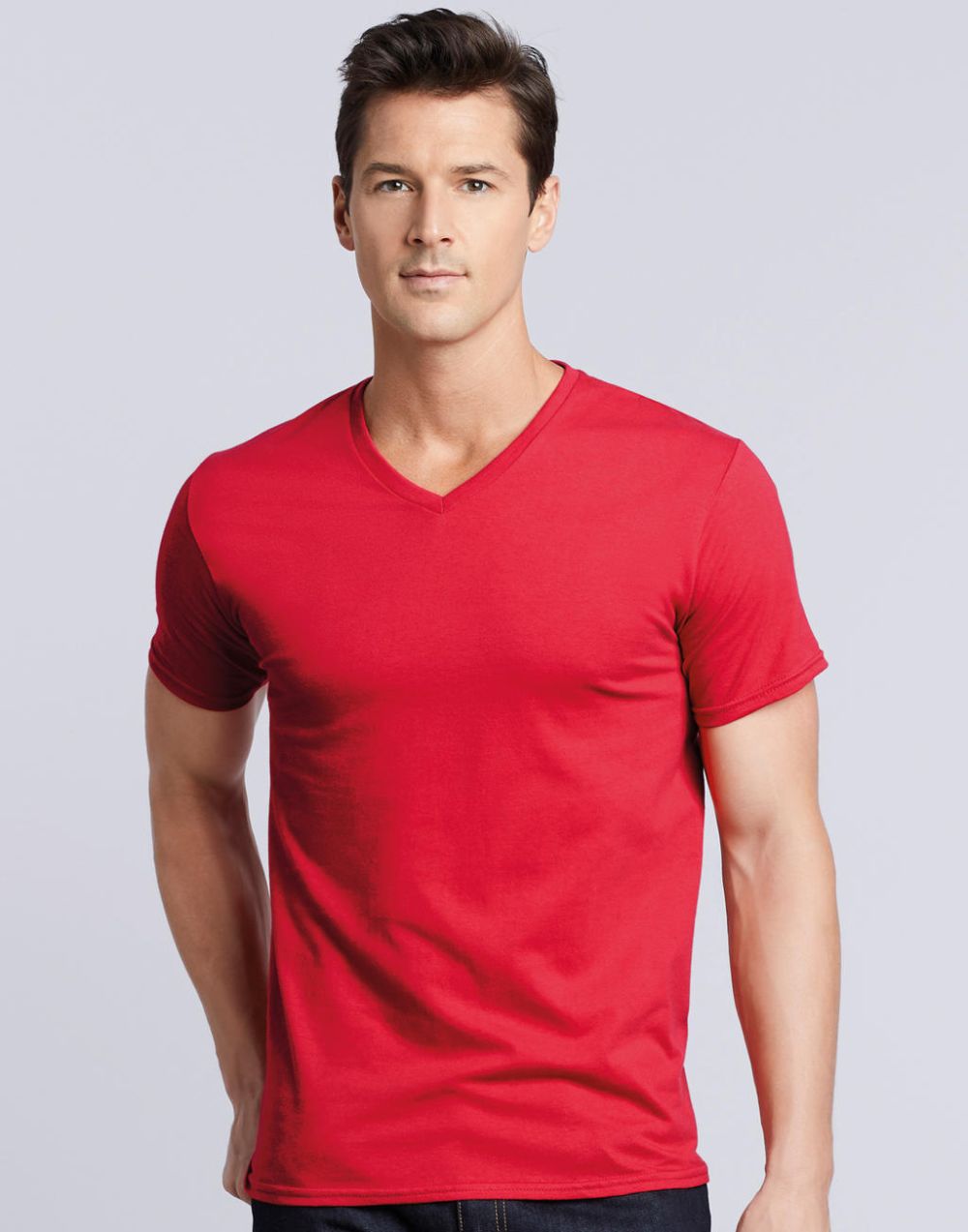 Camisetas manga corta gildan premium cuello v vista 1