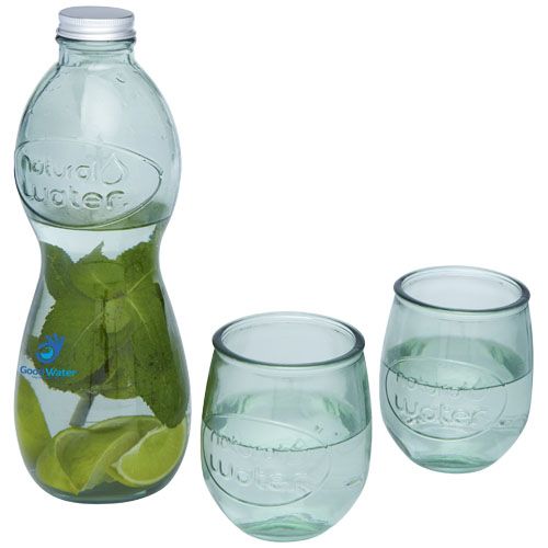 set de 3 vasos de vidrio reciclado brisa  vista1